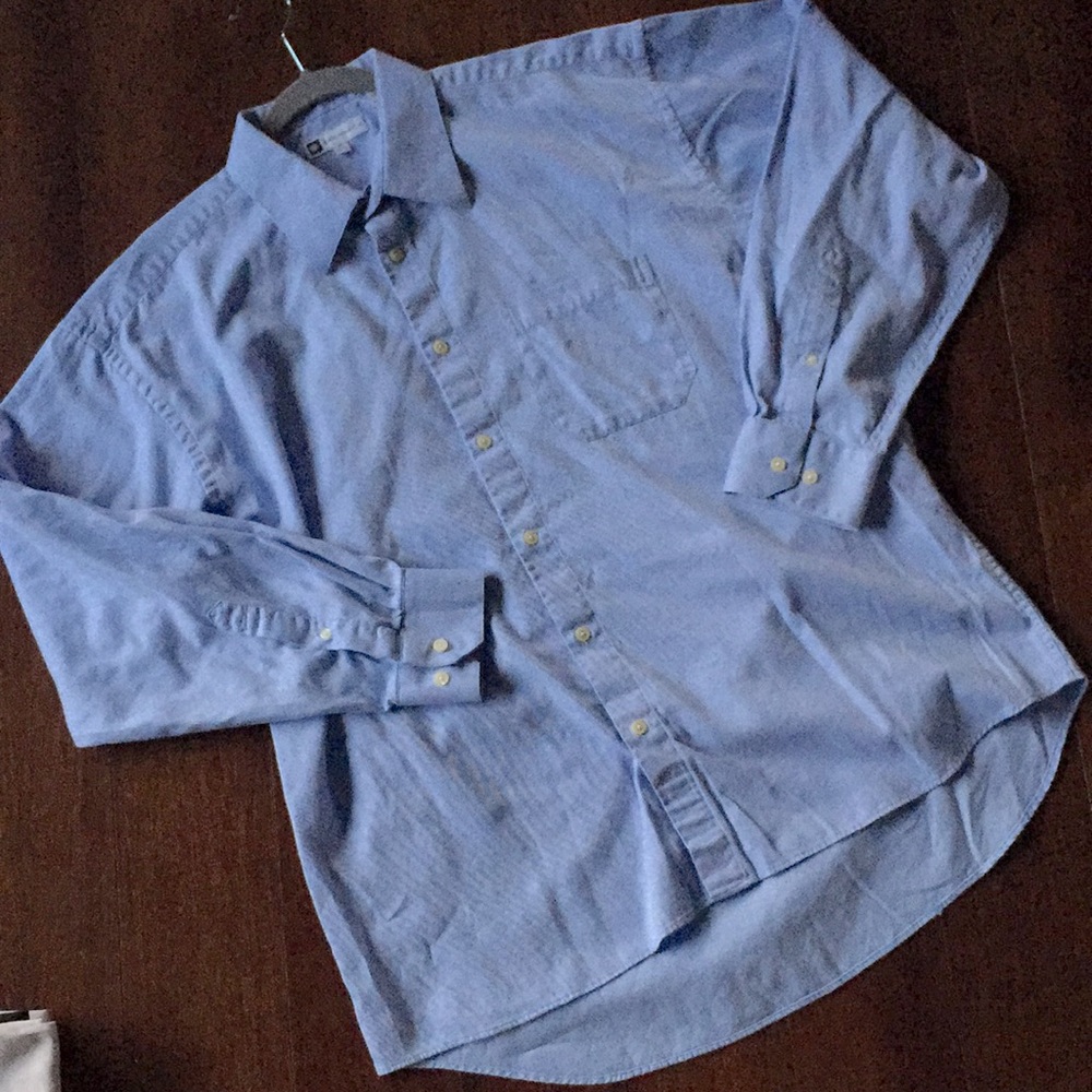 EUC Bachrach Blue Dress Shirt